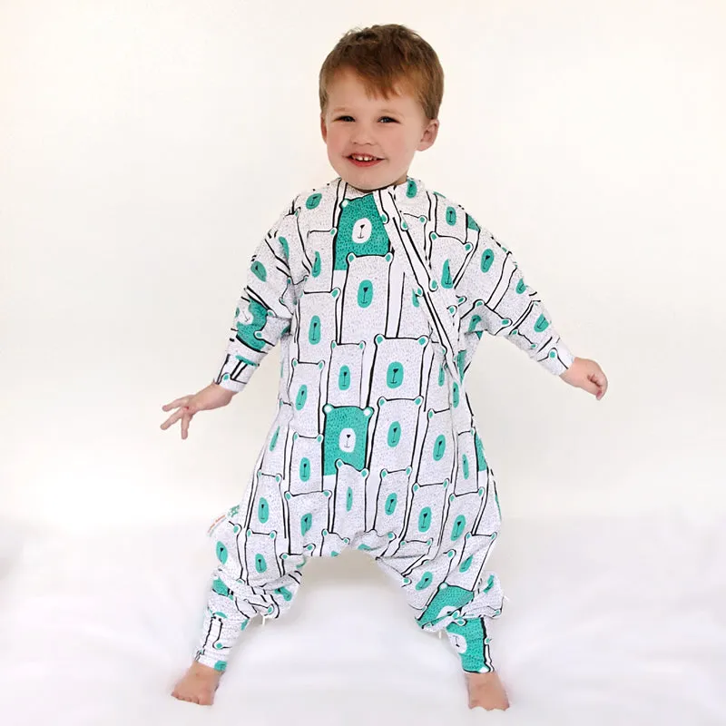 Cozy Toddler Suit - Minty Bears (All Year Round)