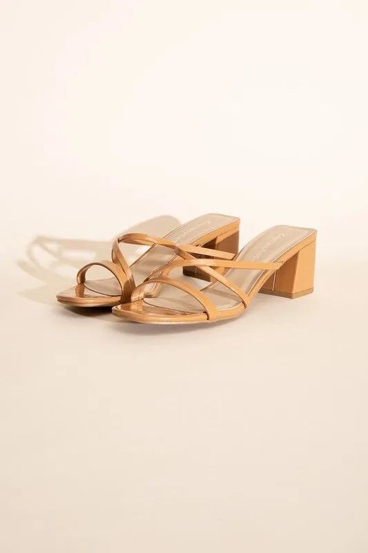 CRIMP MULE SANDAL HEELS