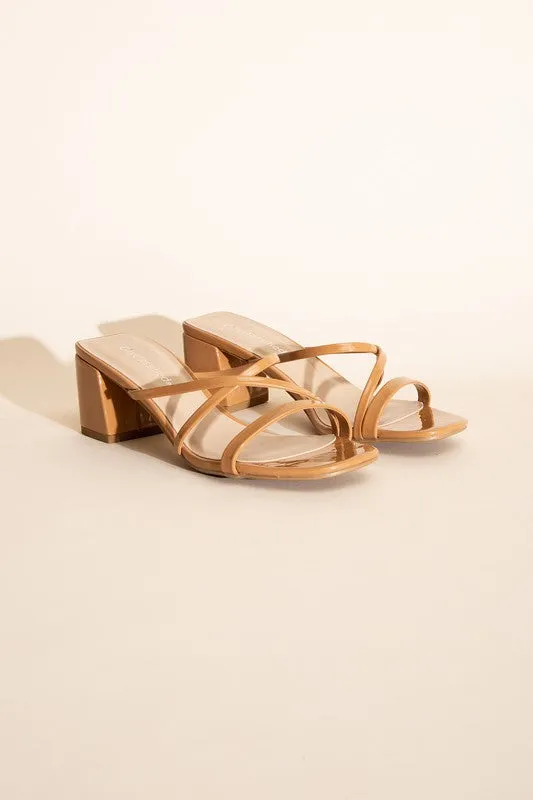 CRIMP MULE SANDAL HEELS
