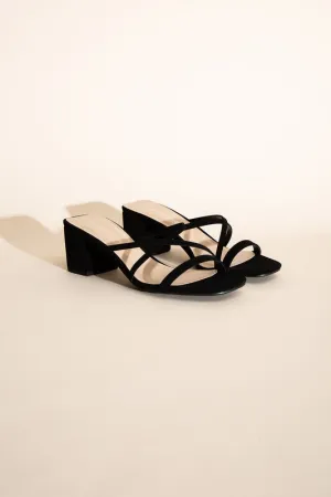 CRIMP MULE SANDAL HEELS