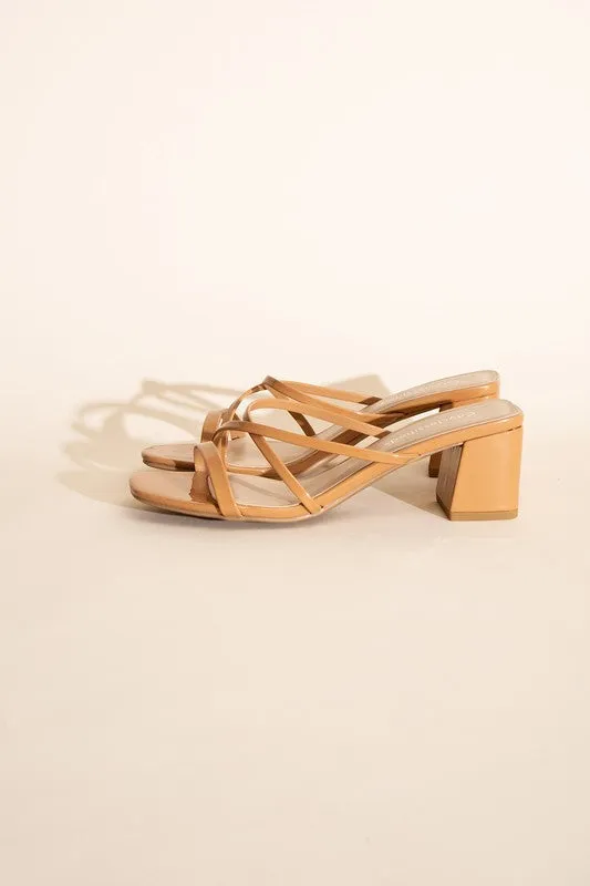 CRIMP MULE SANDAL HEELS