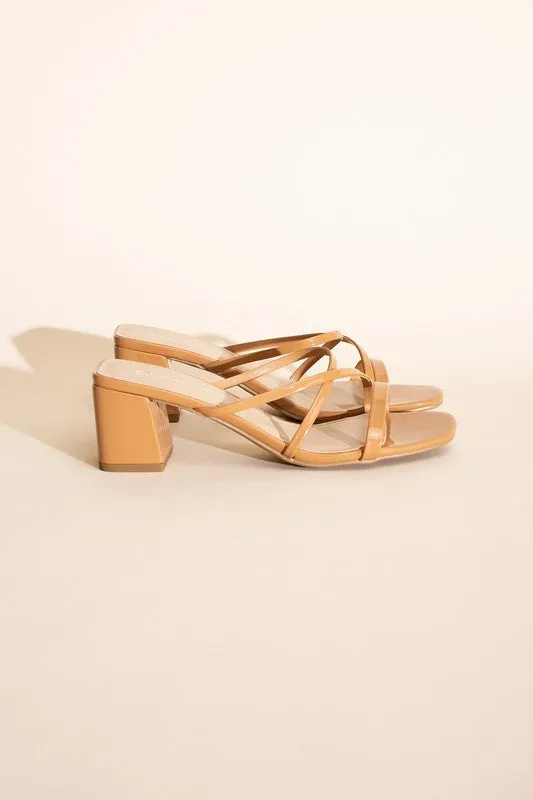 CRIMP MULE SANDAL HEELS