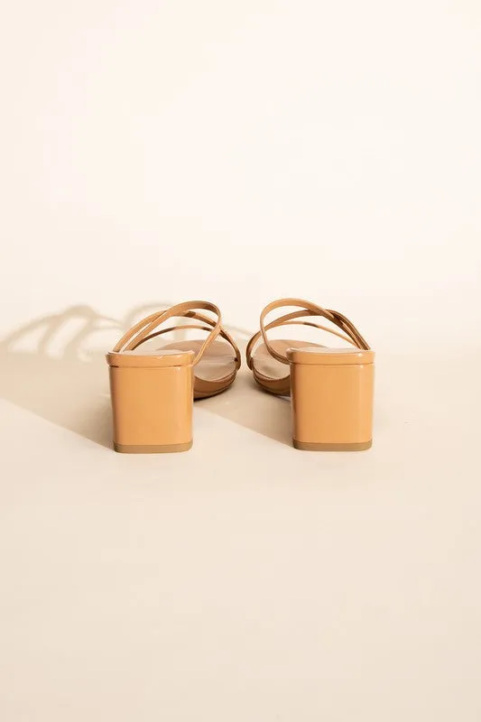 CRIMP MULE SANDAL HEELS