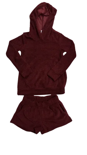 Crimson Fuzzy Hoody..