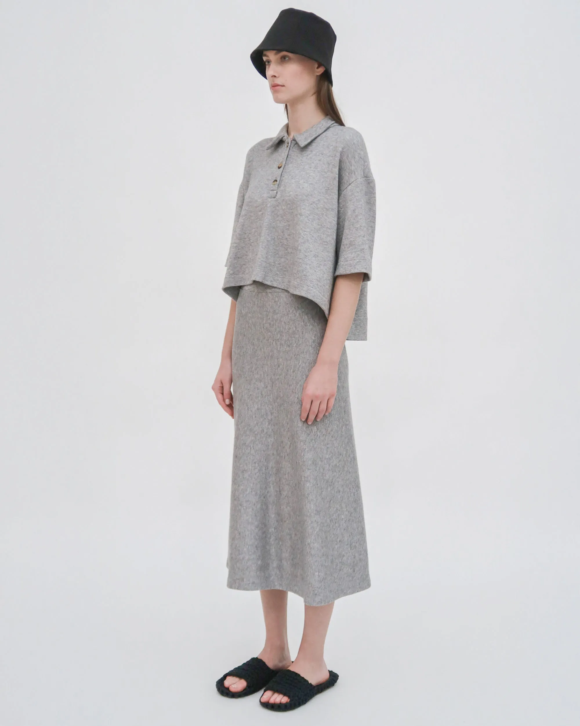 CROPPED OVERSIZED POLO
