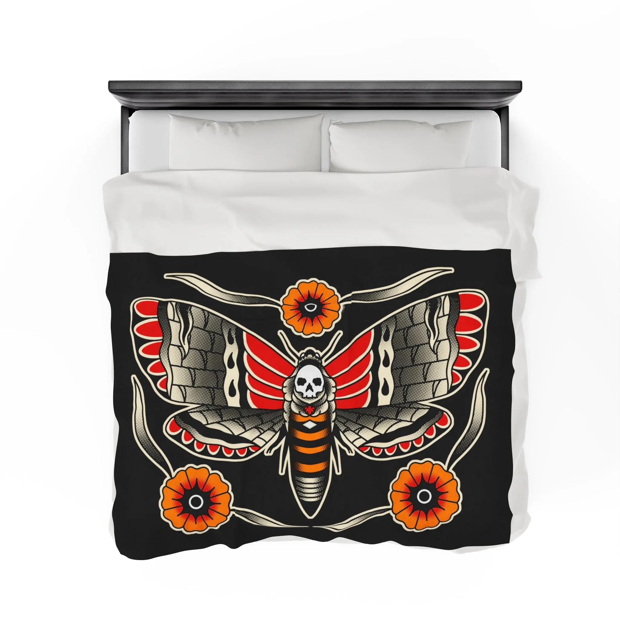 DeathMoth Velveteen Plush Blanket