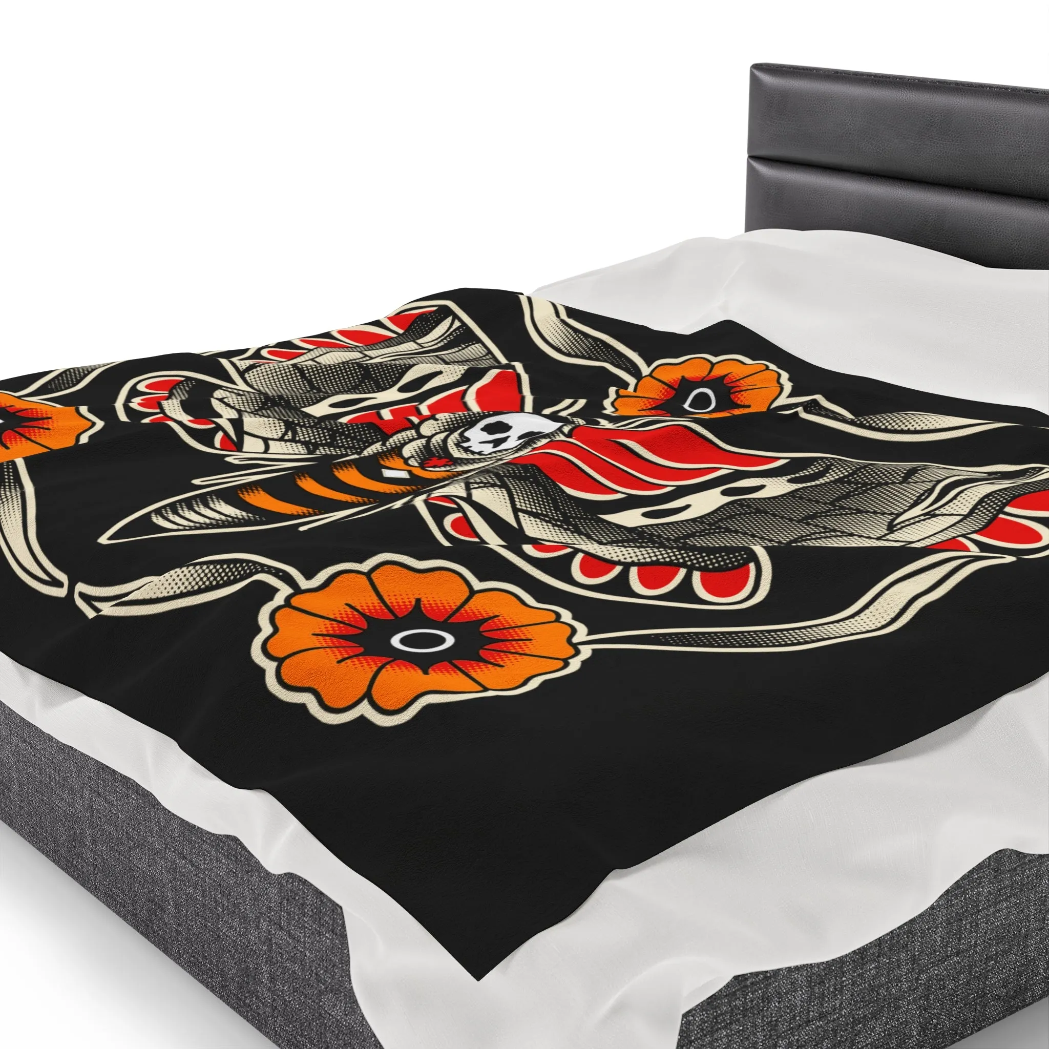 DeathMoth Velveteen Plush Blanket