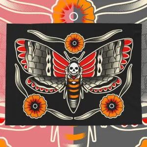DeathMoth Velveteen Plush Blanket