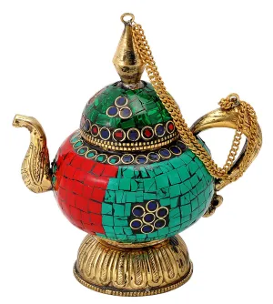 Decorative Kettle with Colored Mosaic Work