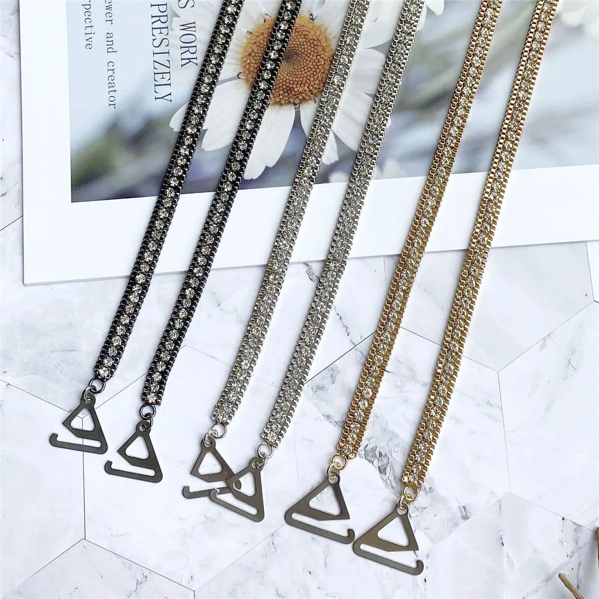 Decorative Rhinestone Bra Strap