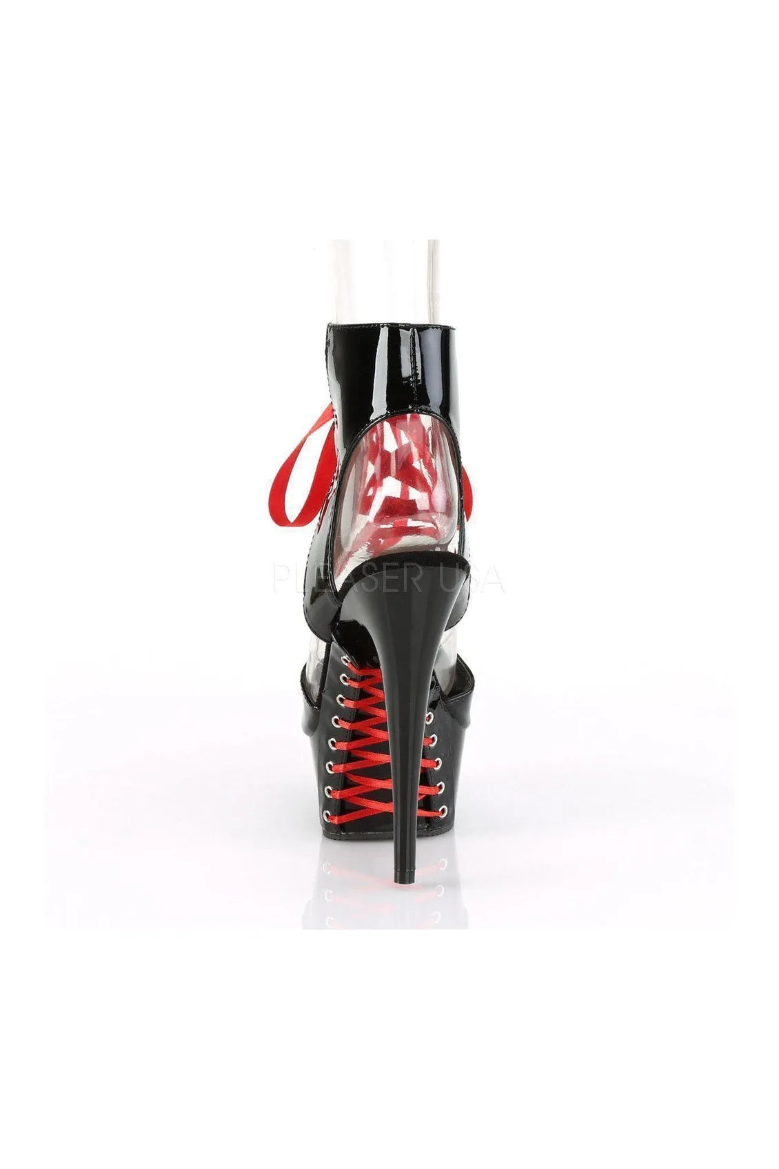 DELIGHT-600-14FH Platform Sandal | Black Patent