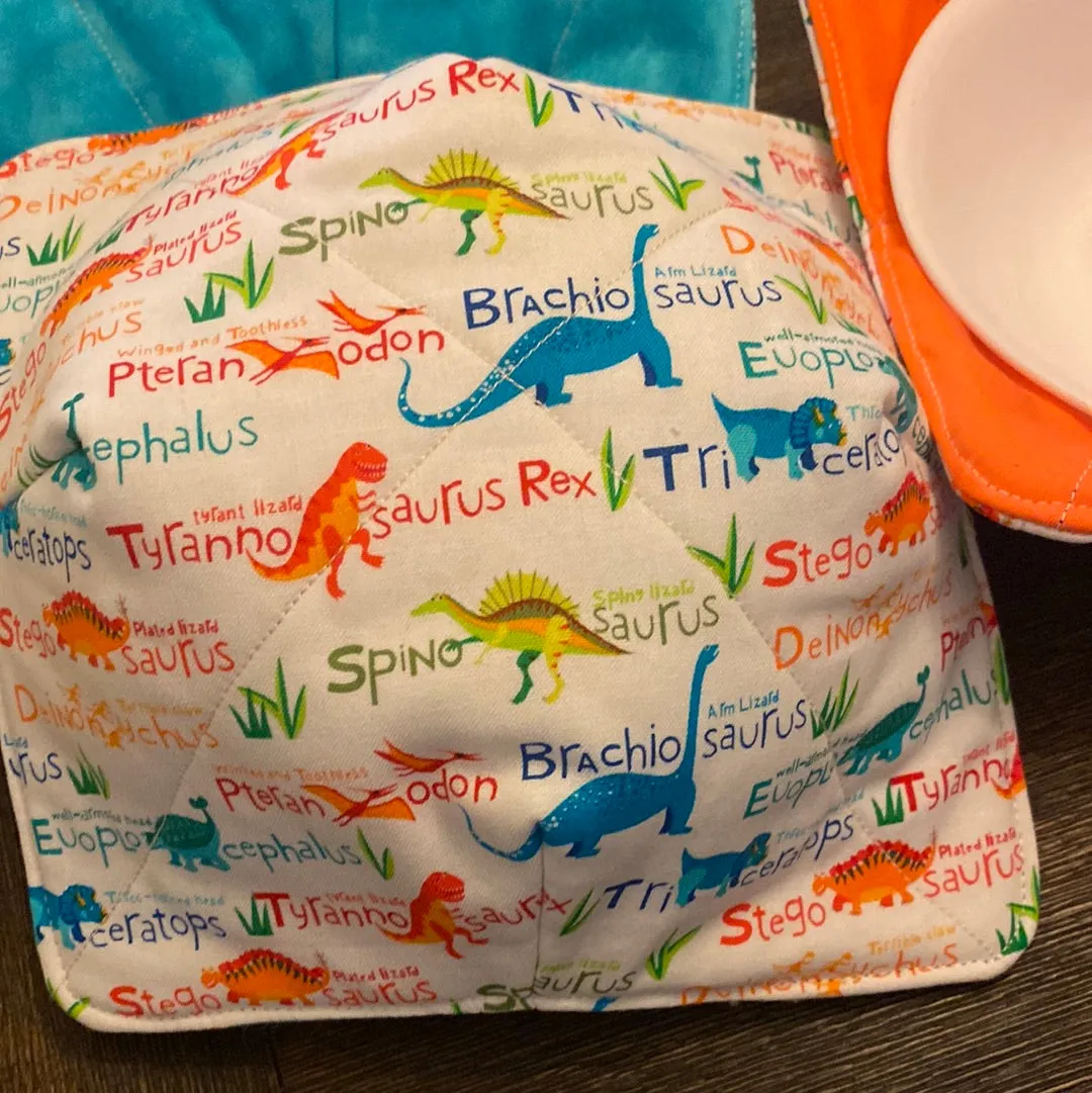 Dinosaurs Medium Bowl Cozy - Assort Liners