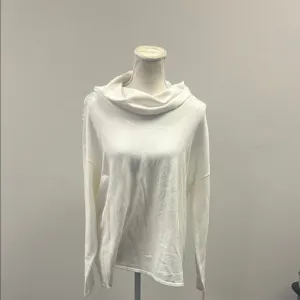 Elegant White Cowl Neck Sweater