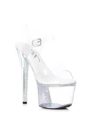 Ellie 709-VINE 7" Rhinestone Covered Platform Heel Sandal