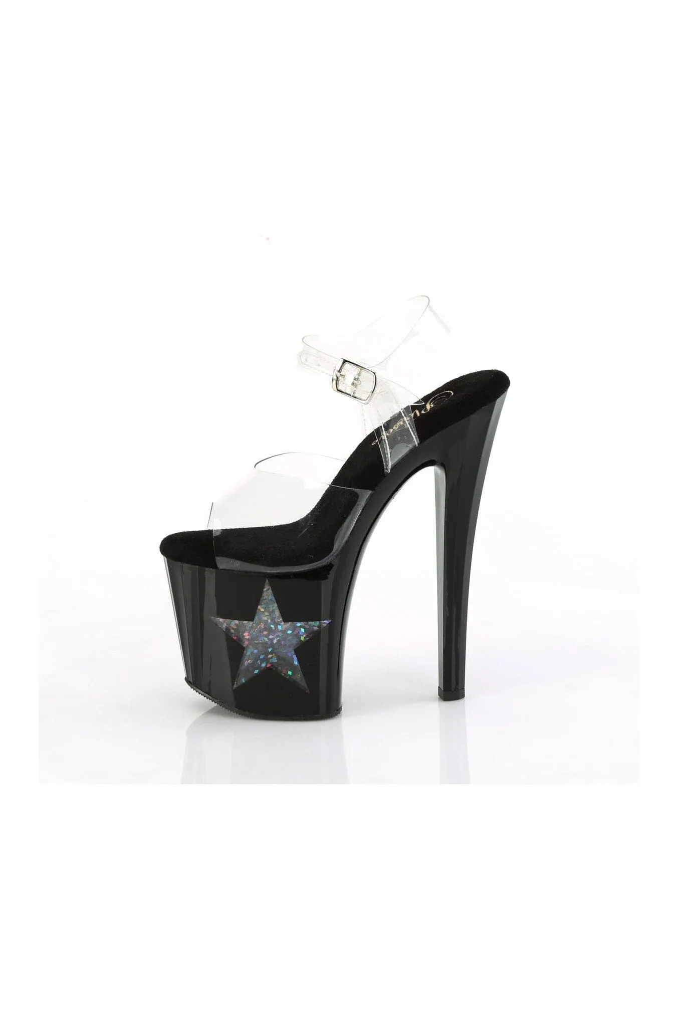 ENCHANT-708LT-STAR Clear Vinyl Sandal
