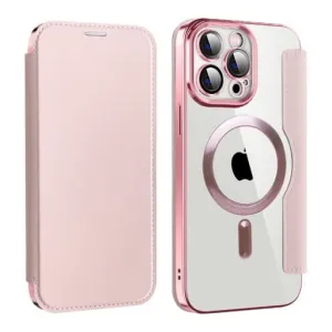 Etui Flip Wallet do Magsafe - iPhone 13 Pro Max - Różowe