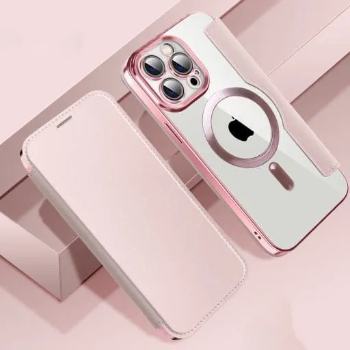 Etui Flip Wallet do Magsafe - iPhone 13 Pro Max - Różowe