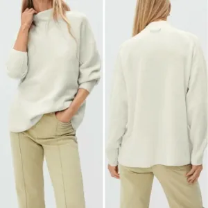 Everlane The Cozy Stretch Pullover Sweater Wool Yak Minimalist‎ Capsule Canvas S