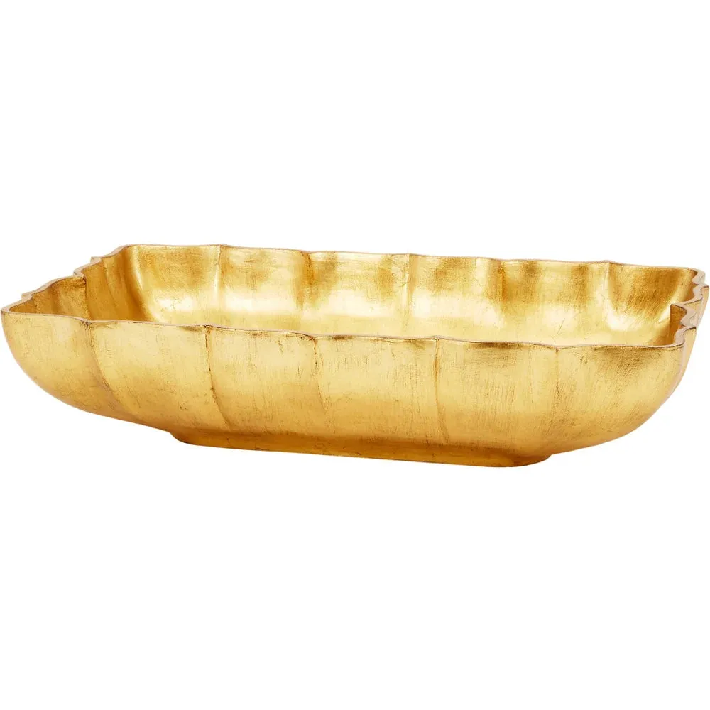 Extra Large Gold Leaf Decorative Bowl