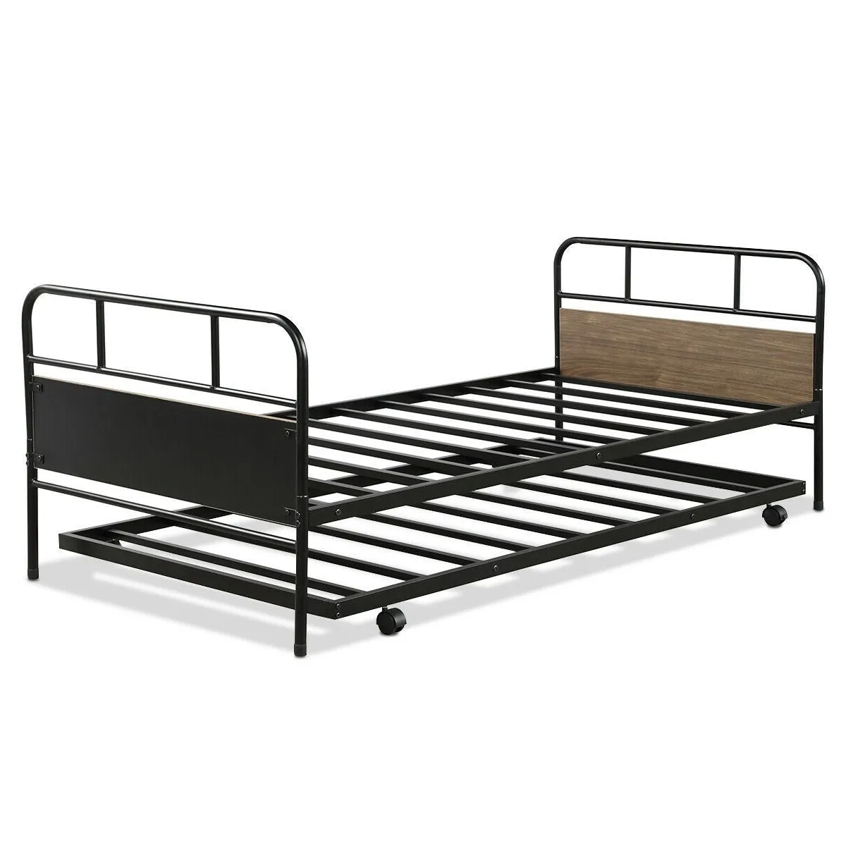 Farmhouse Twin Platform Daybed Guest with Trundle Frame Set