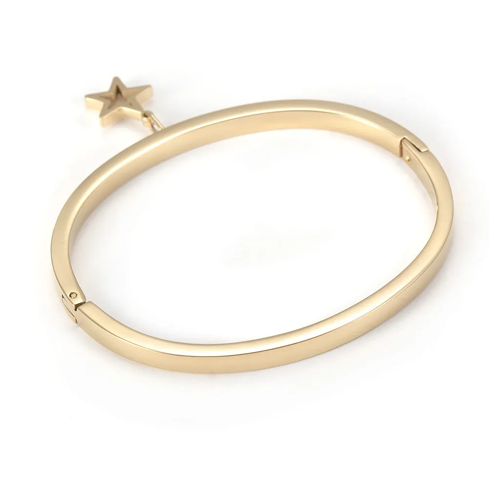 Five pointed star smooth bracelet-NSB1694ST