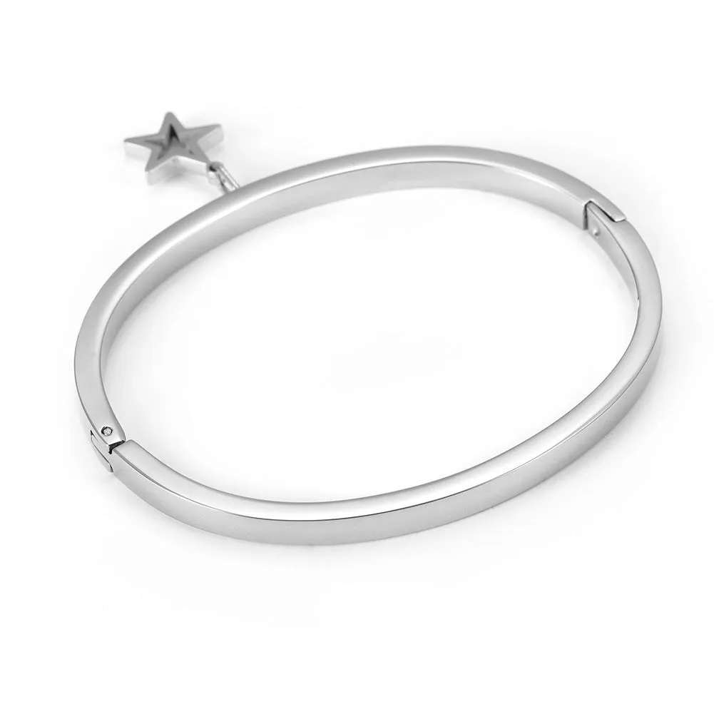 Five pointed star smooth bracelet-NSB1694ST
