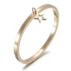 Five pointed star smooth bracelet-NSB1694ST