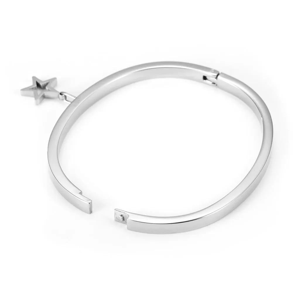 Five pointed star smooth bracelet-NSB1694ST
