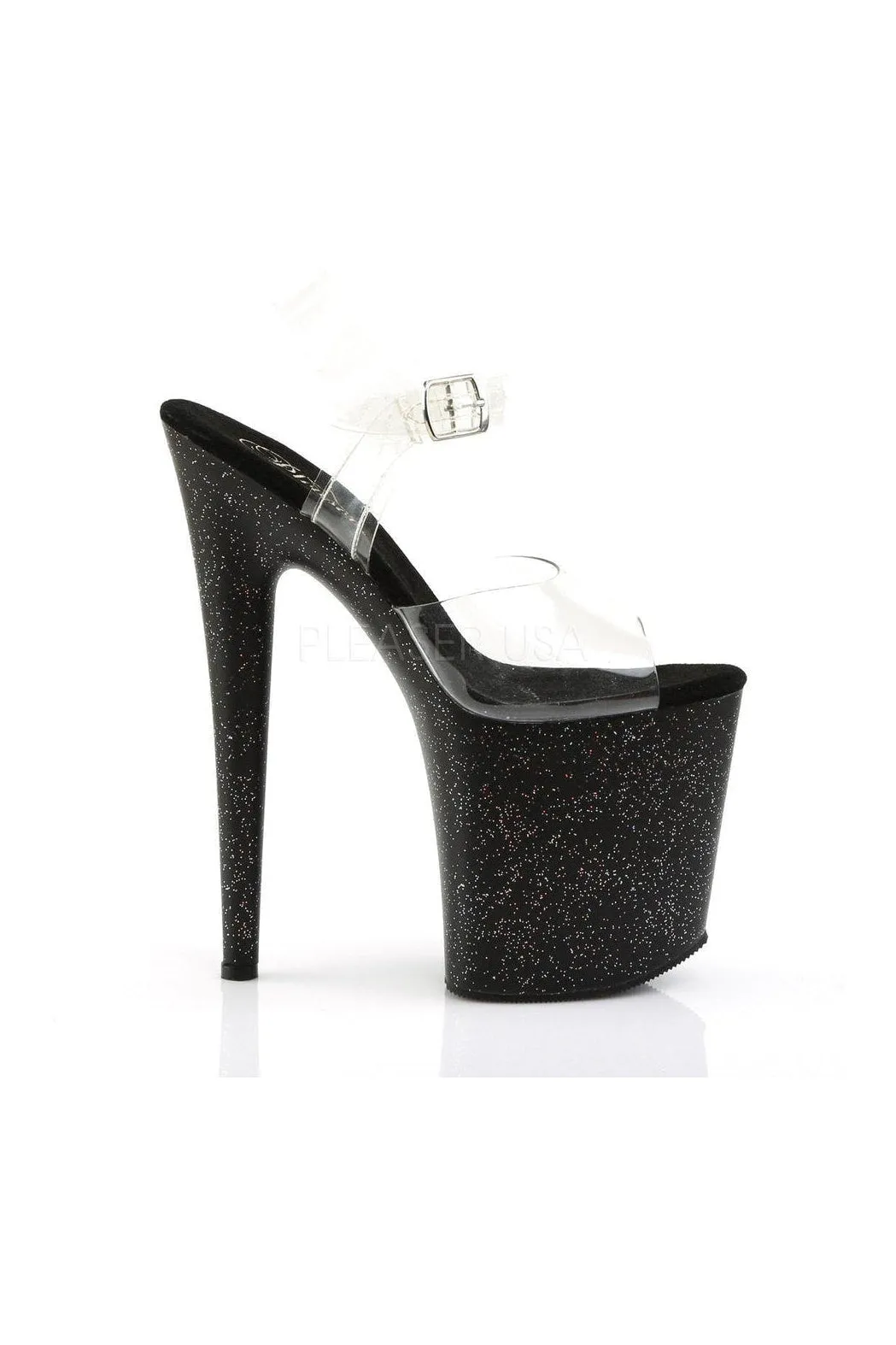 FLAMINGO-808MG Platform Sandal  | Black Vinyl
