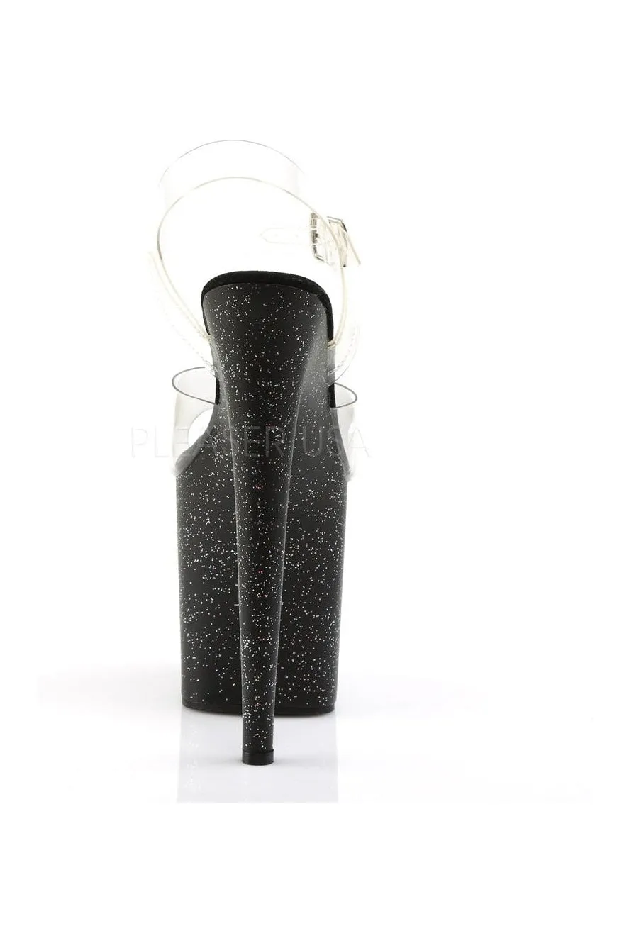 FLAMINGO-808MG Platform Sandal  | Black Vinyl