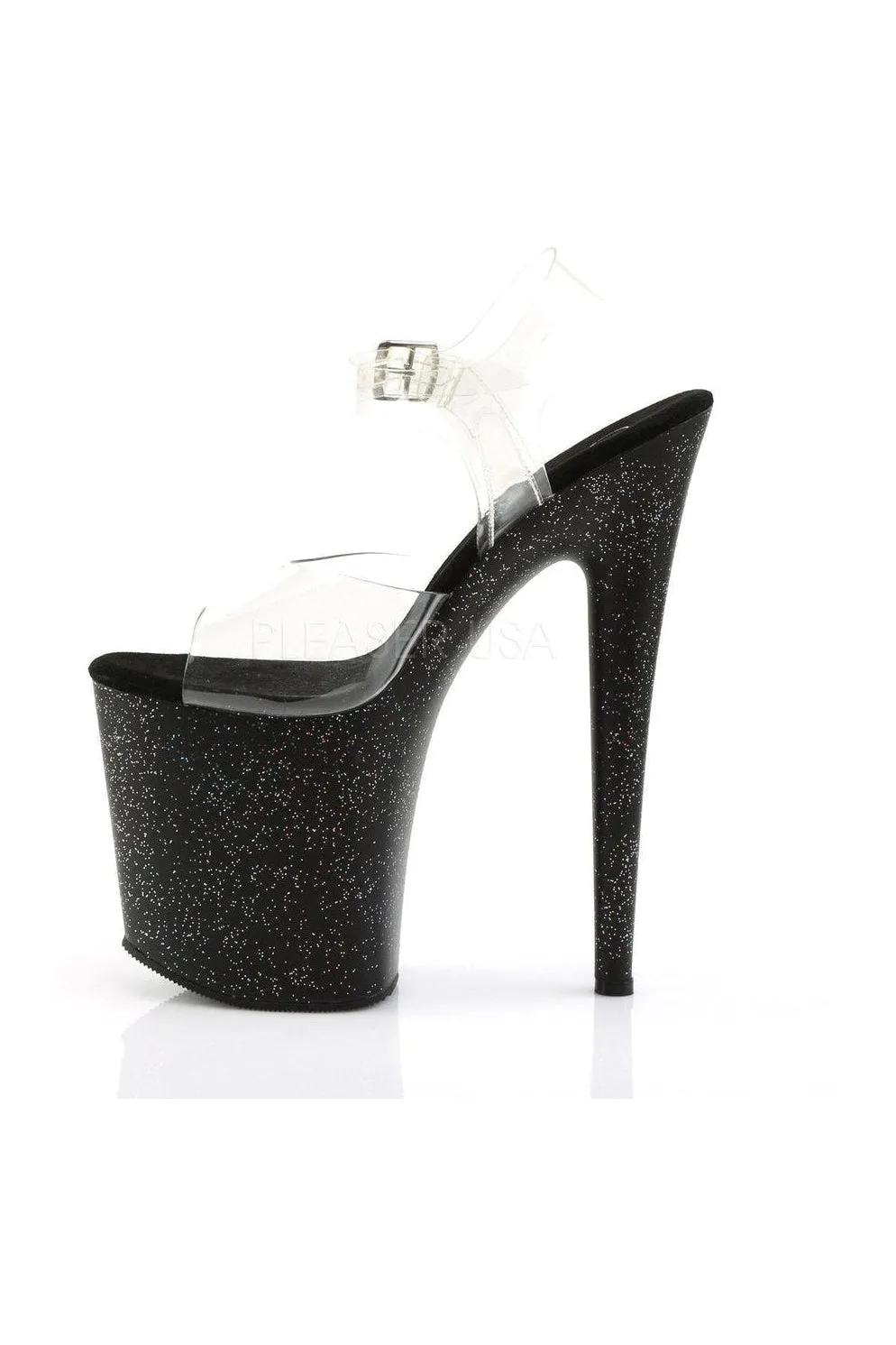 FLAMINGO-808MG Platform Sandal  | Black Vinyl