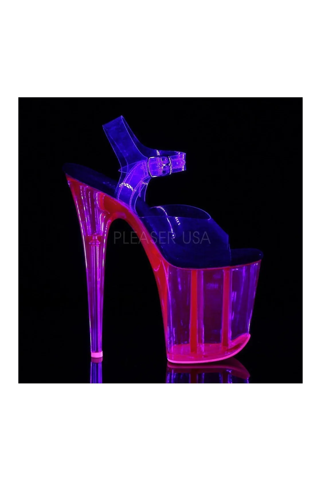 FLAMINGO-808UVT Platform Sandal  | Clear Vinyl