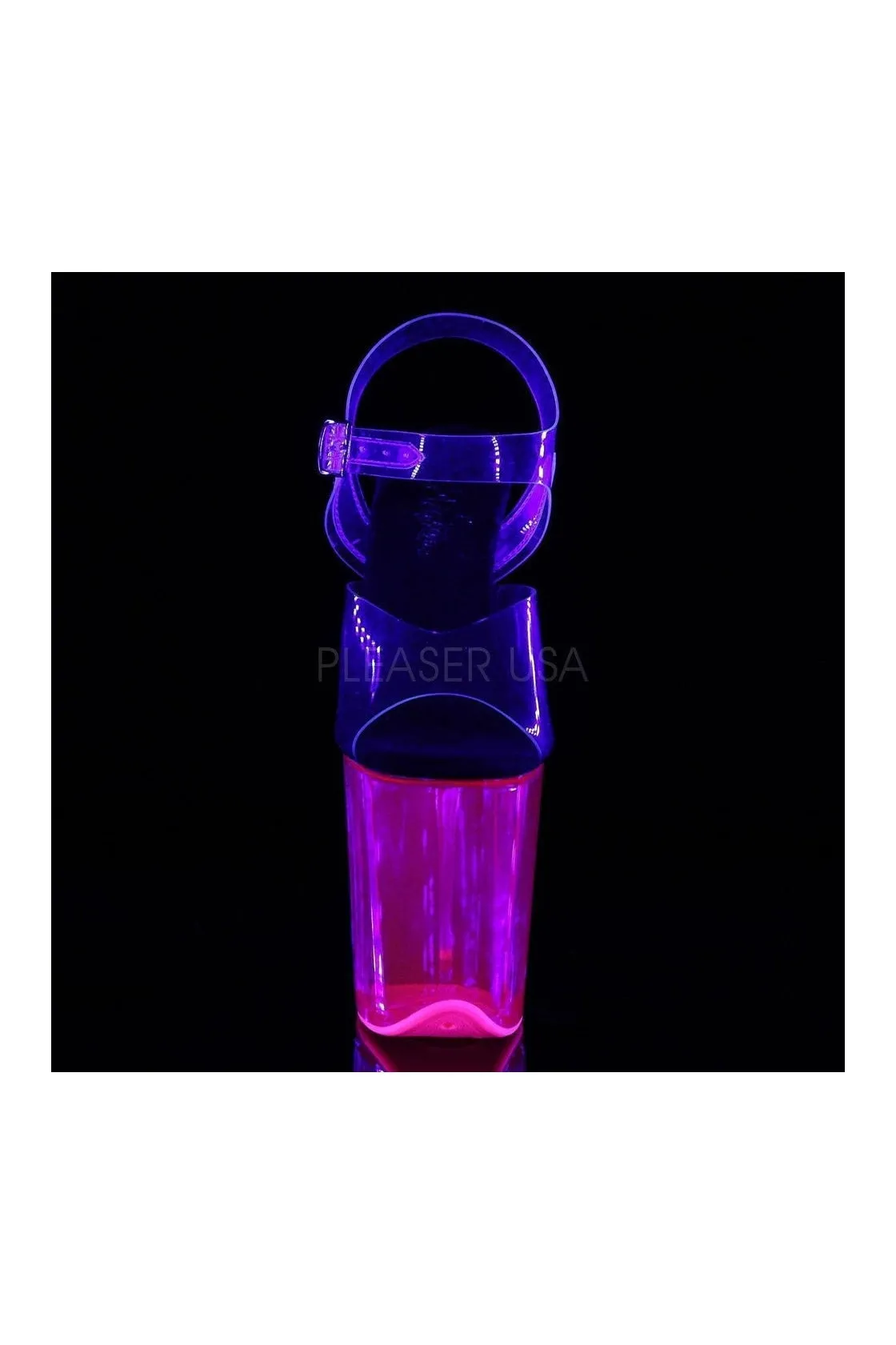 FLAMINGO-808UVT Platform Sandal  | Clear Vinyl