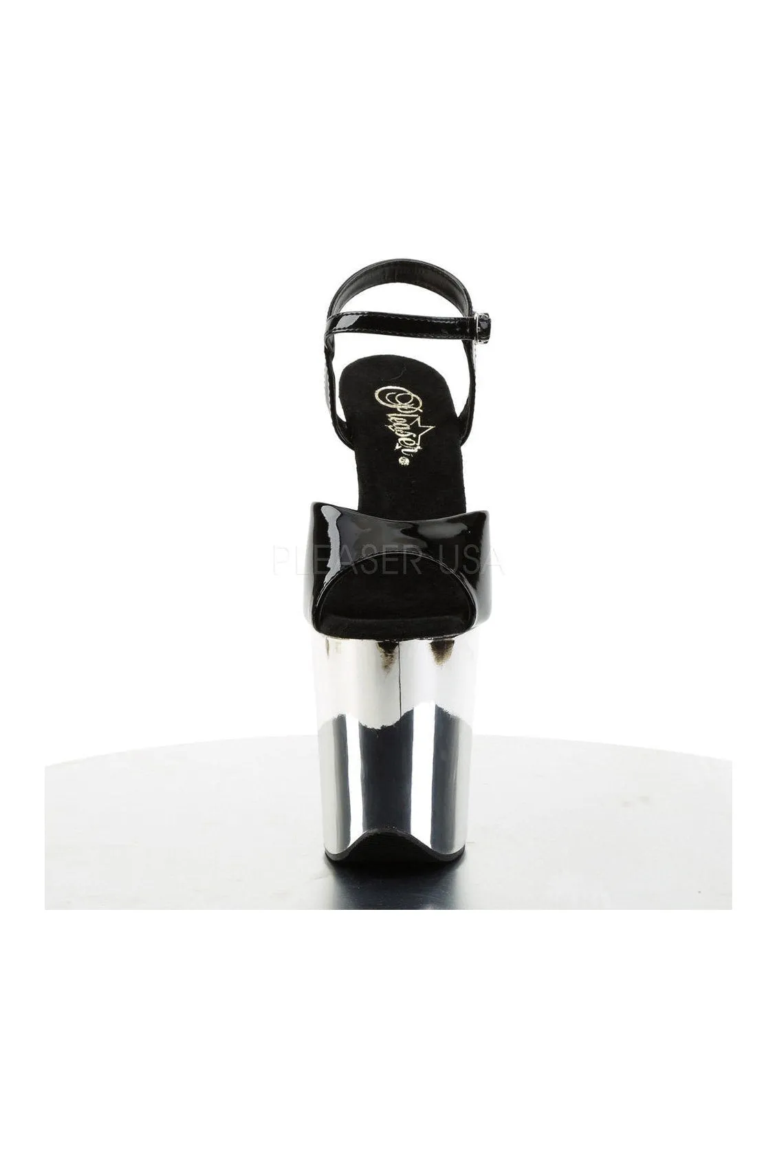 FLAMINGO-809 Platform Sandal  | Black Patent