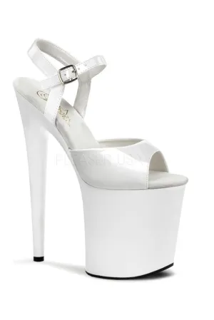 FLAMINGO-809 Platform Sandal  | White Patent