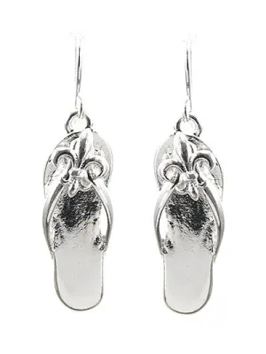 Fleur de Lis Flip Flop Earrings