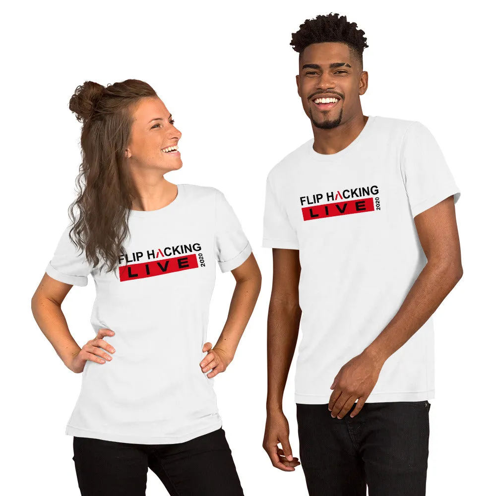 Flip Hacking Live 2020 Unisex T-shirt in Ash Grey