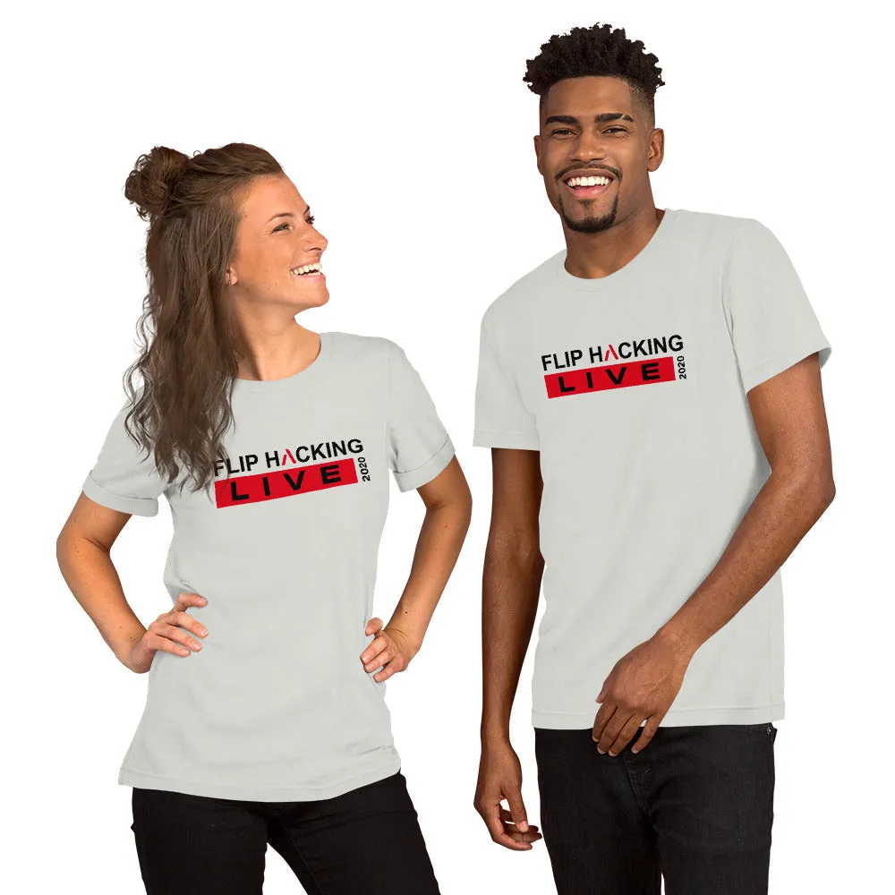 Flip Hacking Live 2020 Unisex T-shirt in Ash Grey