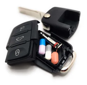 Flip-Out Car Key Diversion Safe Hidden Compartment Pill Safe