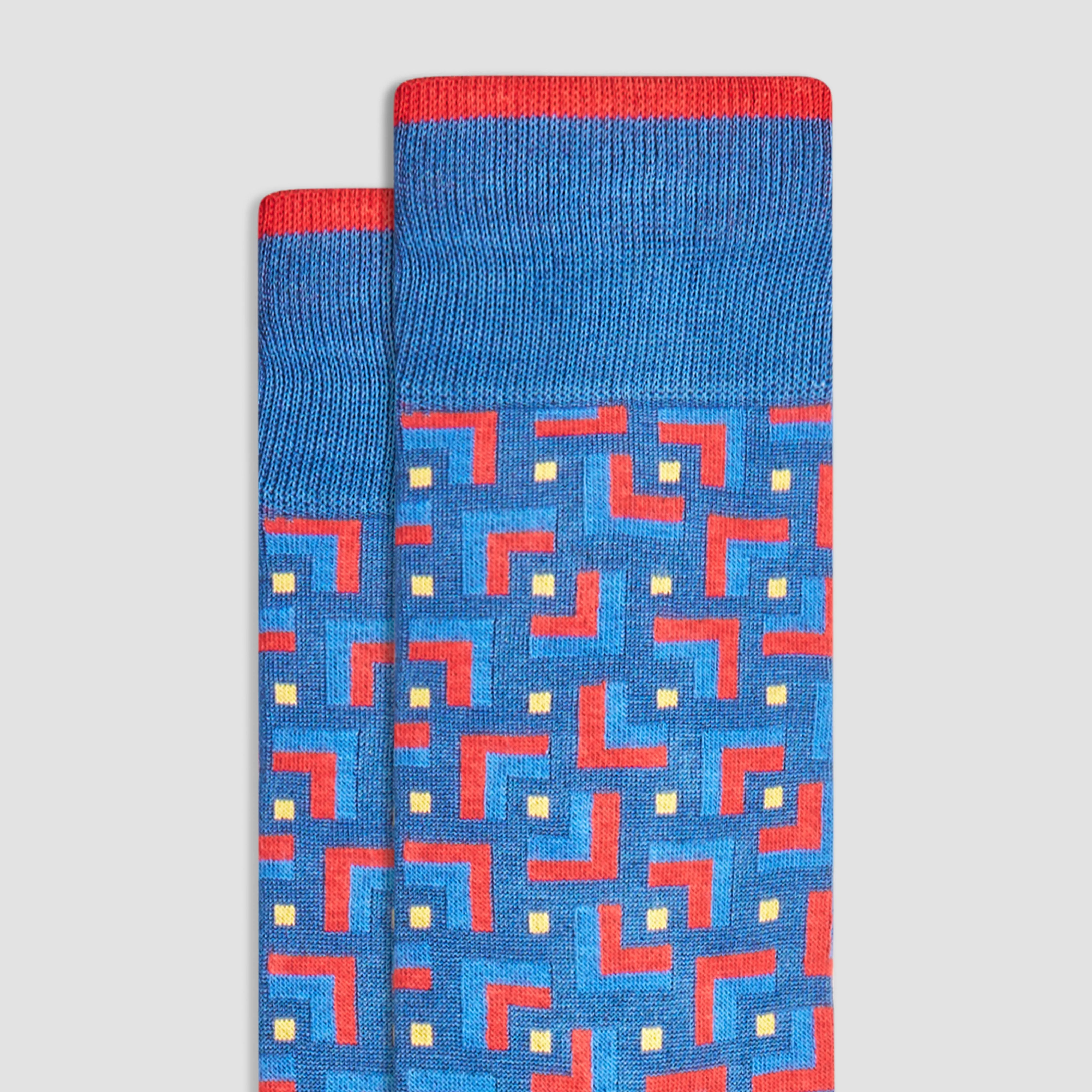 Geometric Mid-Calf Socks