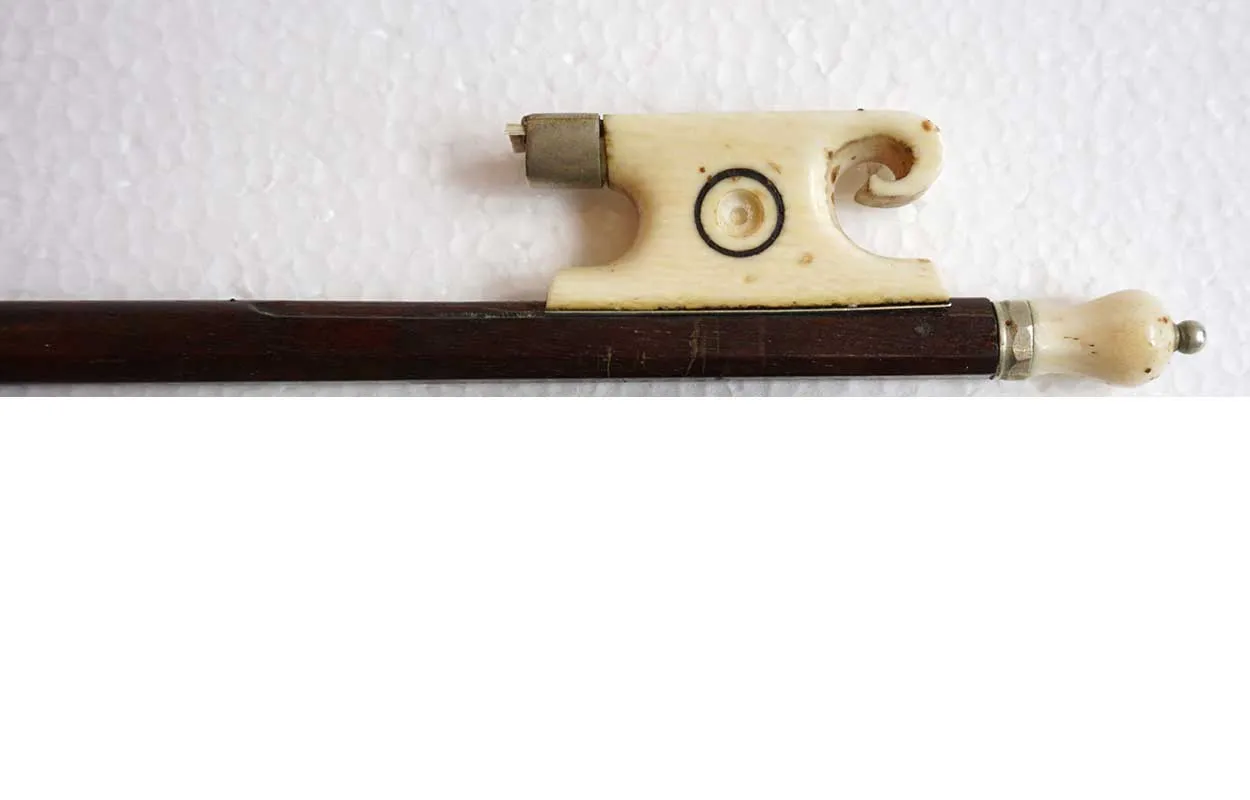 German Bone and Mother of Pearl Violin Bow