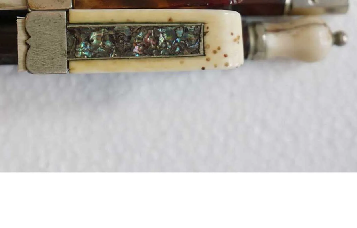 German Bone and Mother of Pearl Violin Bow