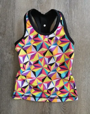 GIRL SIZE 2 (7/8 YEARS) - TRIPLE FLIP, Fitted Athletic Tank Top VGUC B35