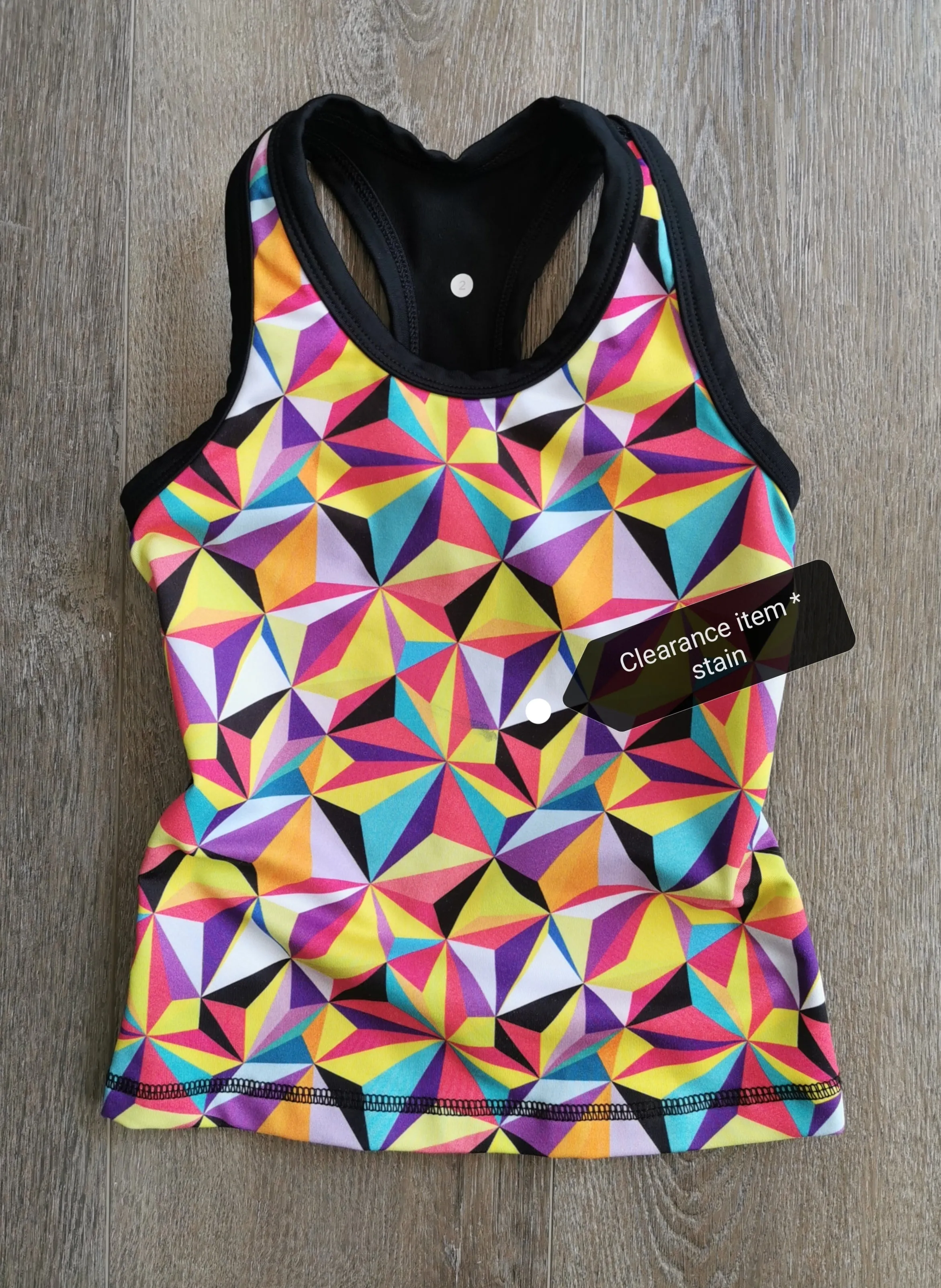 GIRL SIZE 2 (7/8 YEARS) - TRIPLE FLIP, Fitted Athletic Tank Top VGUC B35