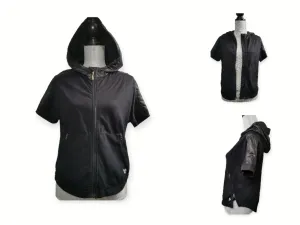 GIRL SIZE 5 (12/14 YEARS) - TRIPLE FLIP, Black Athletic Zippered Hoodie EUC B36