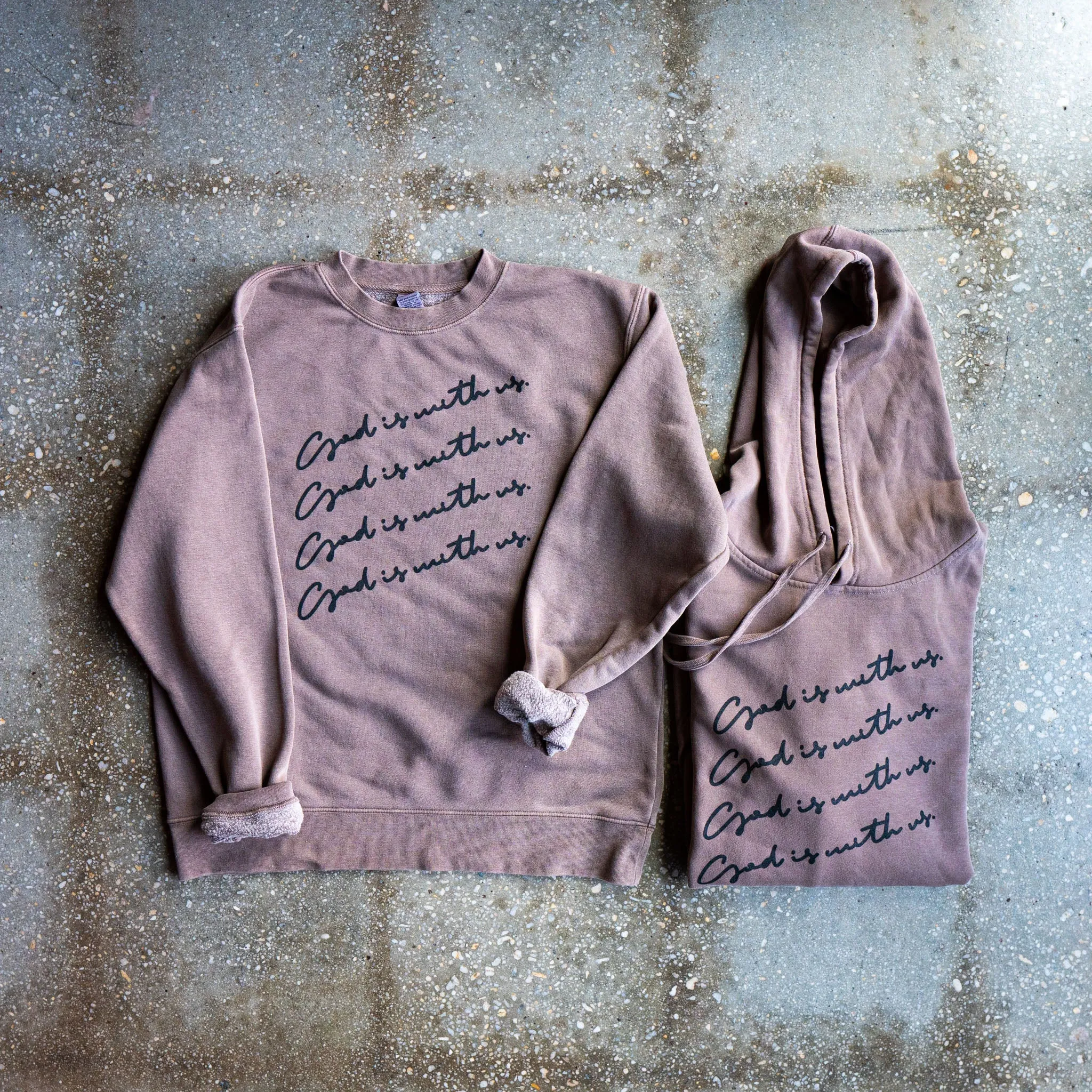 God Is With Us Adult Box Hoodie