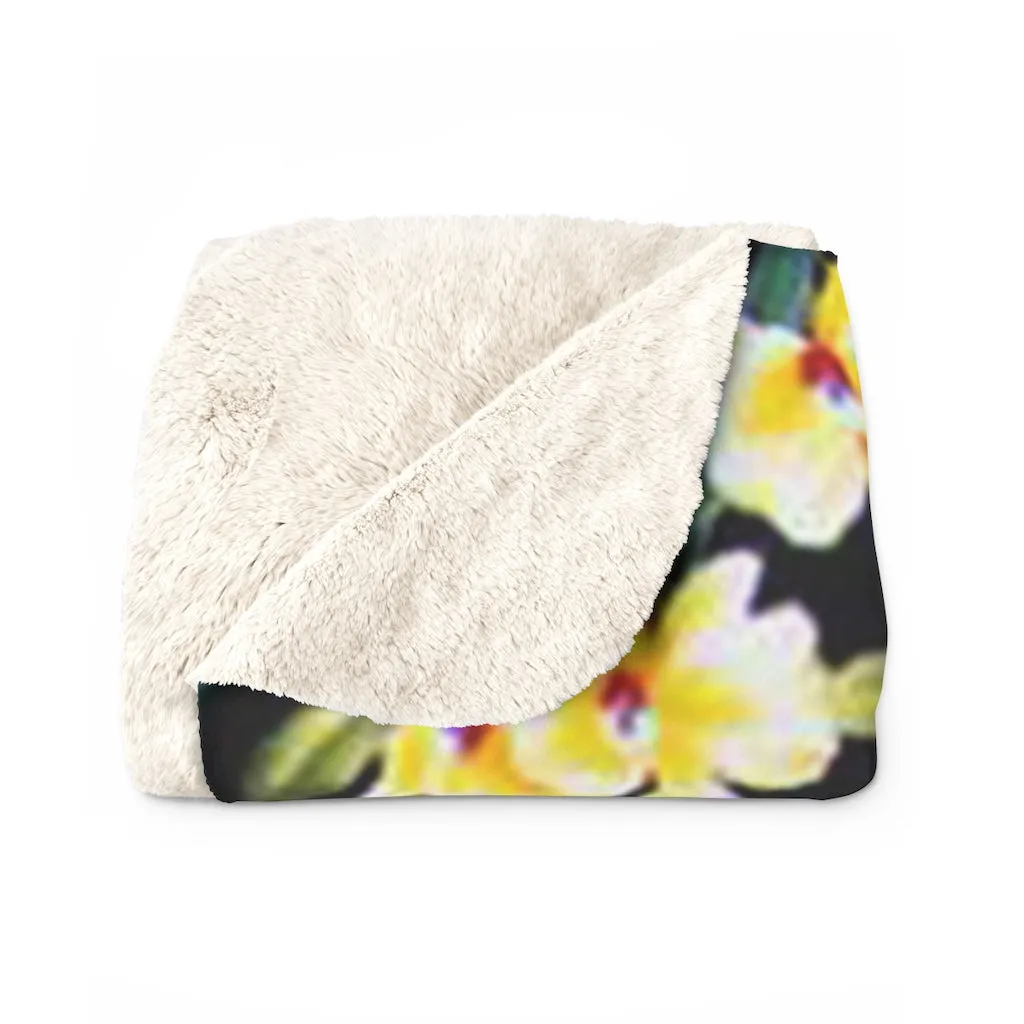 Guam Floral Fleece Blanket