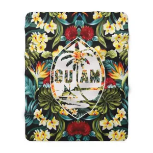 Guam Floral Fleece Blanket