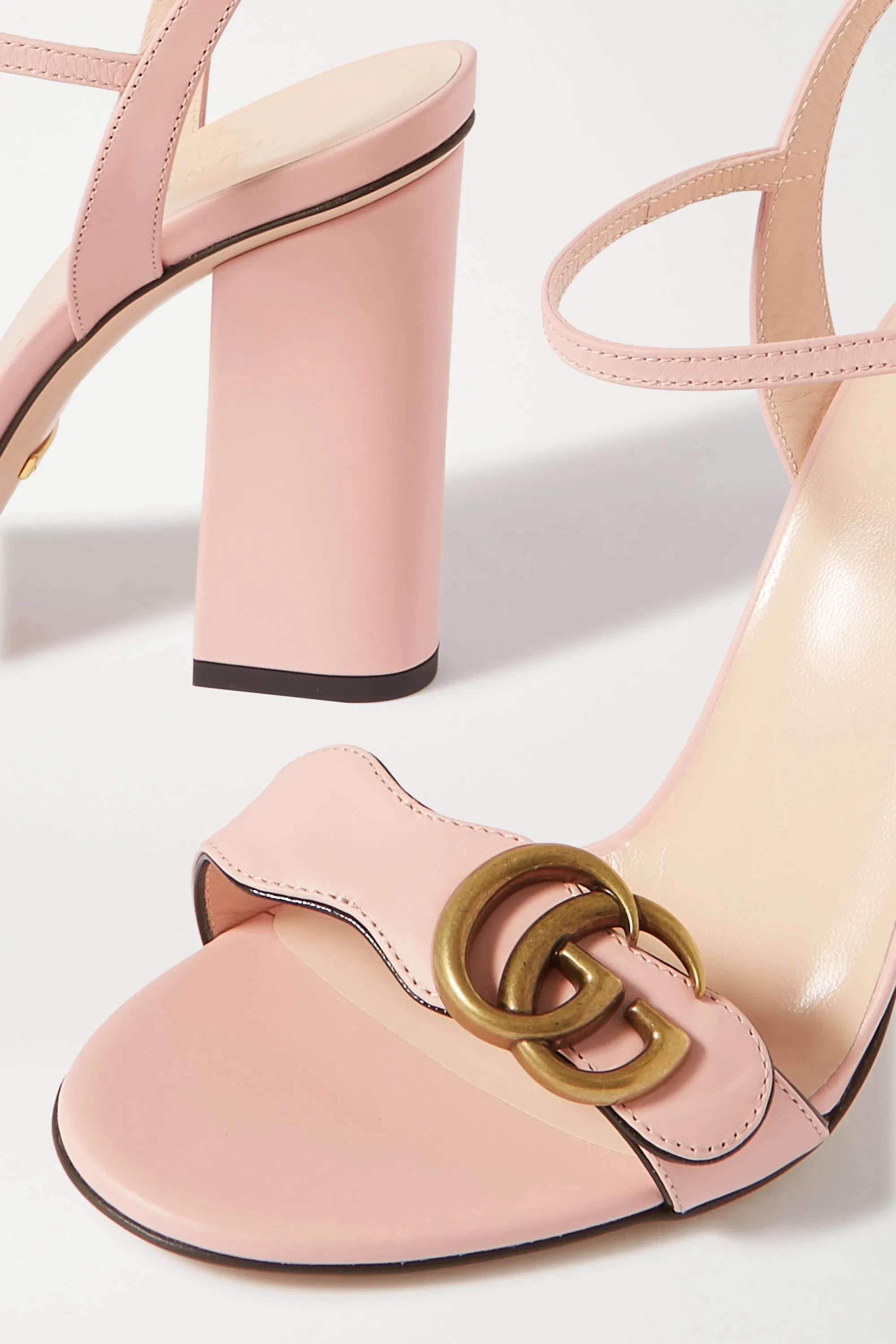 Gucci GG Marmont Block Heel Sandal in Perfect Pink