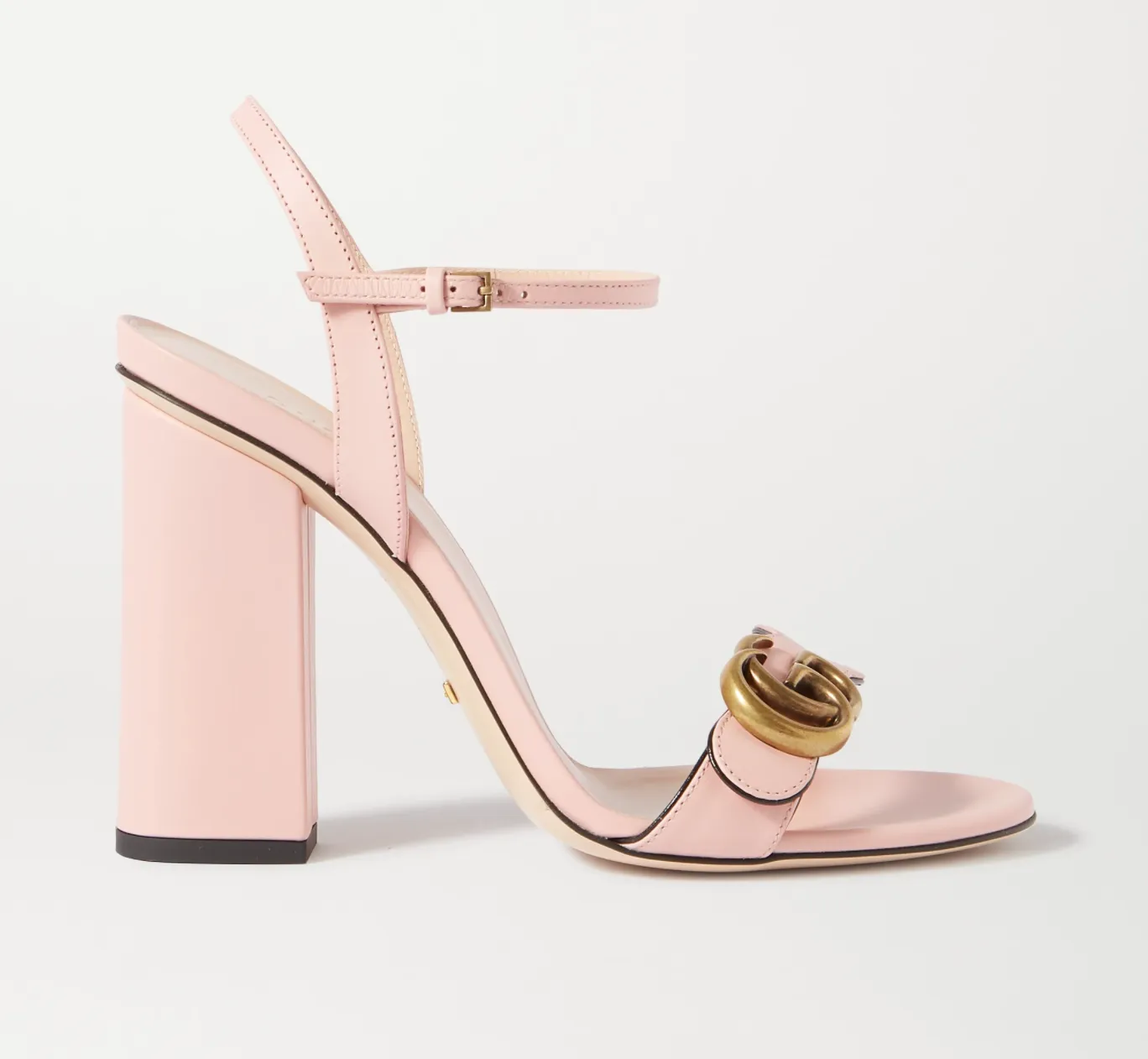Gucci GG Marmont Block Heel Sandal in Perfect Pink
